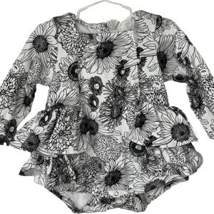 Kate Quinn vintage floral long sleeve bubble romper 2t